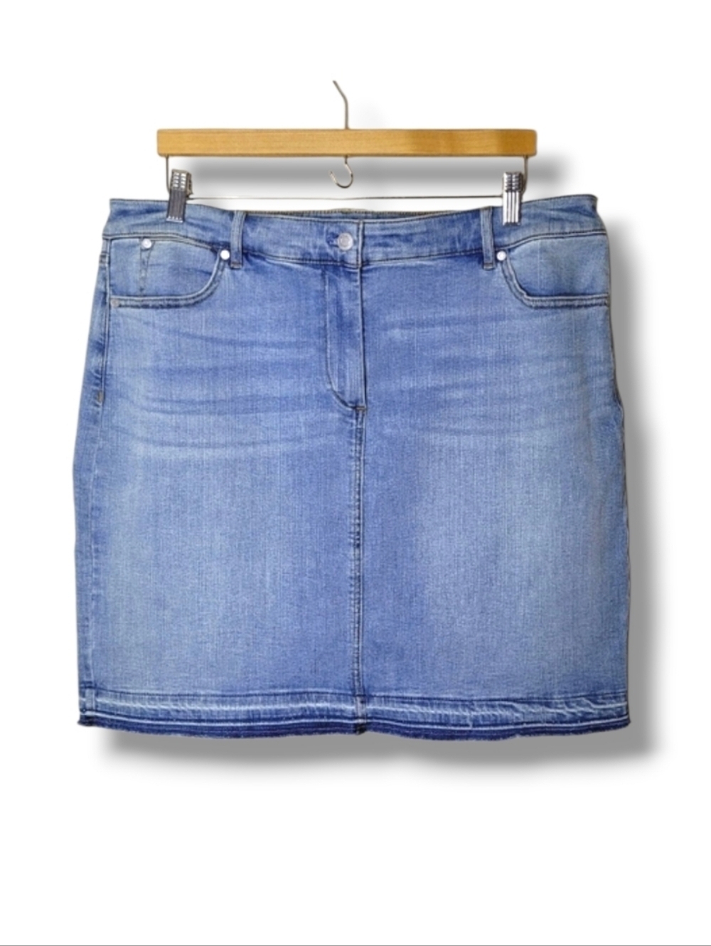 Talbots Jean Mini Skirt Pockets Size 16